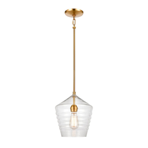 KONIS 10'' WIDE 1-LIGHT MINI PENDANT ALSO AVAILABVLE IN SATIN NICKEL