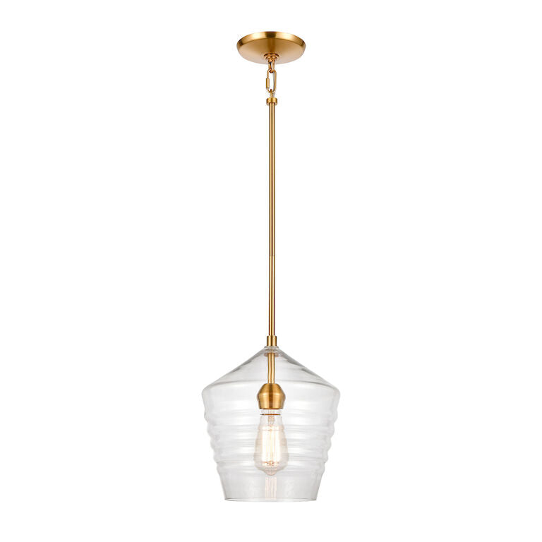 KONIS 10'' WIDE 1-LIGHT MINI PENDANT ALSO AVAILABVLE IN SATIN NICKEL