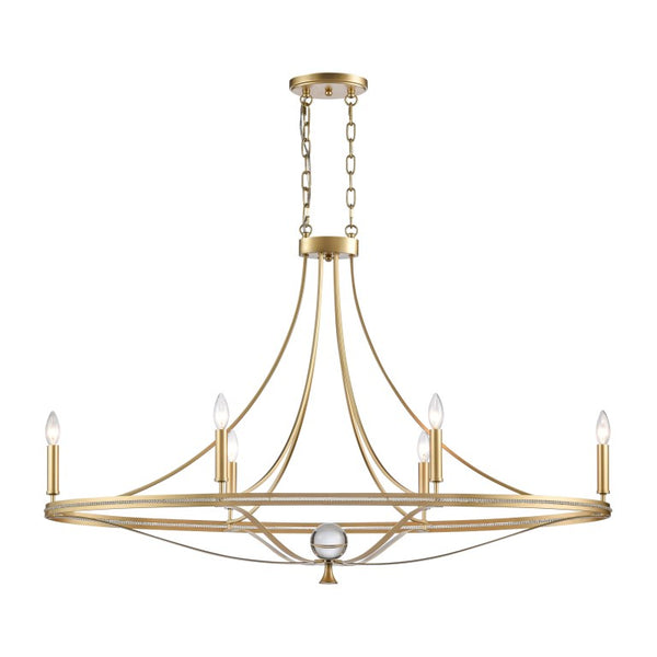 NOURA 46.5'' WIDE 6-LIGHT LINEAR CHANDELIER---CALL OR TEXT 270-943-9392 FOR AVAILABILITY