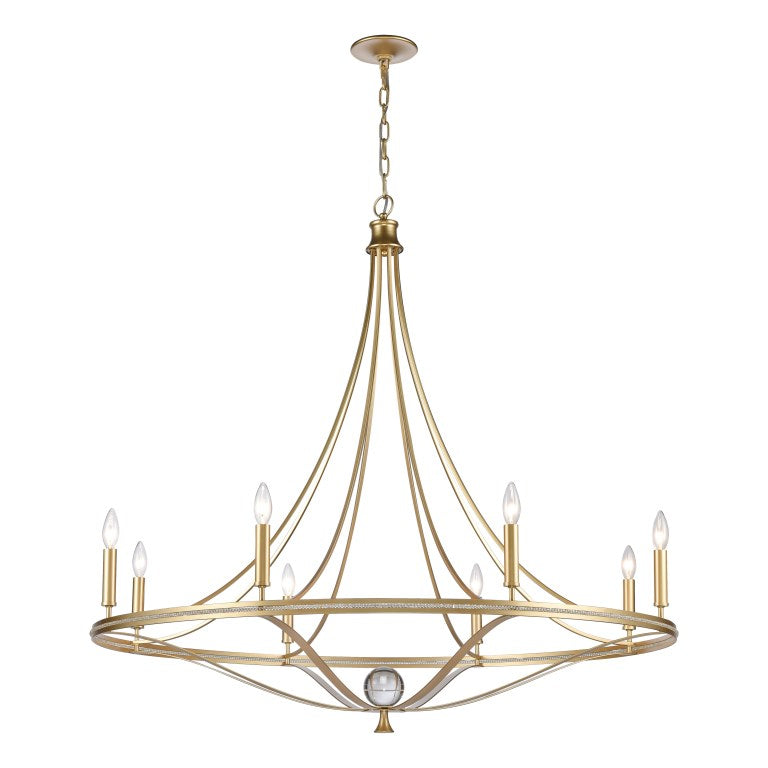 NOURA 44.5'' WIDE 8-LIGHT CHANDELIER---CALL OR TEXT 270-943-9392 FOR AVAILABILITY