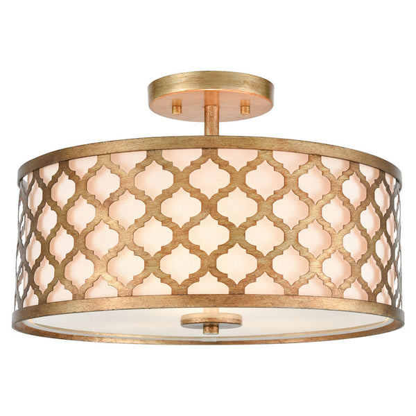 ARABESQUE 16'' WIDE 3-LIGHT SEMI FLUSH MOUNT---CALL OR TEXT 270-943-9392 FOR AVAILABILITY