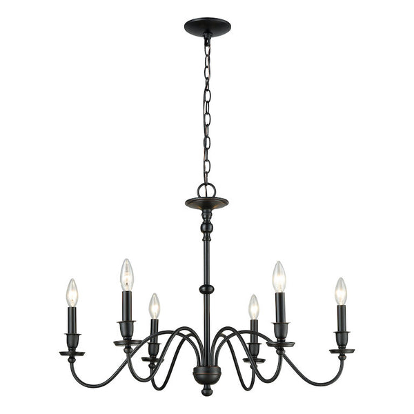 COLLINS 30'' WIDE 6-LIGHT CHANDELIER