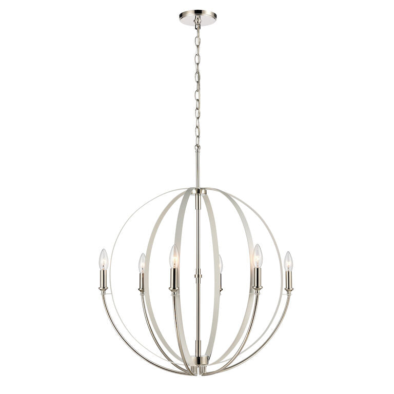 ROTUNDE 26'' WIDE 6-LIGHT CHANDELIER ALSO AVAILABLE IN MATTE WHIRE