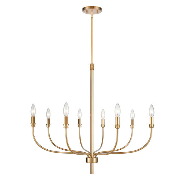 NEWLAND 34'' WIDE 8-LIGHT CHANDELIER---ALSO AVAILABLE IN MATTE BLACK