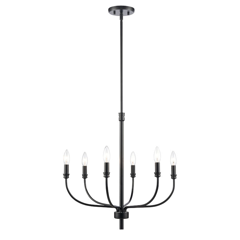 NEWLAND 21'' WIDE 6-LIGHT CHANDELIER ALSO AVAILABLE IN MATTE BLACK