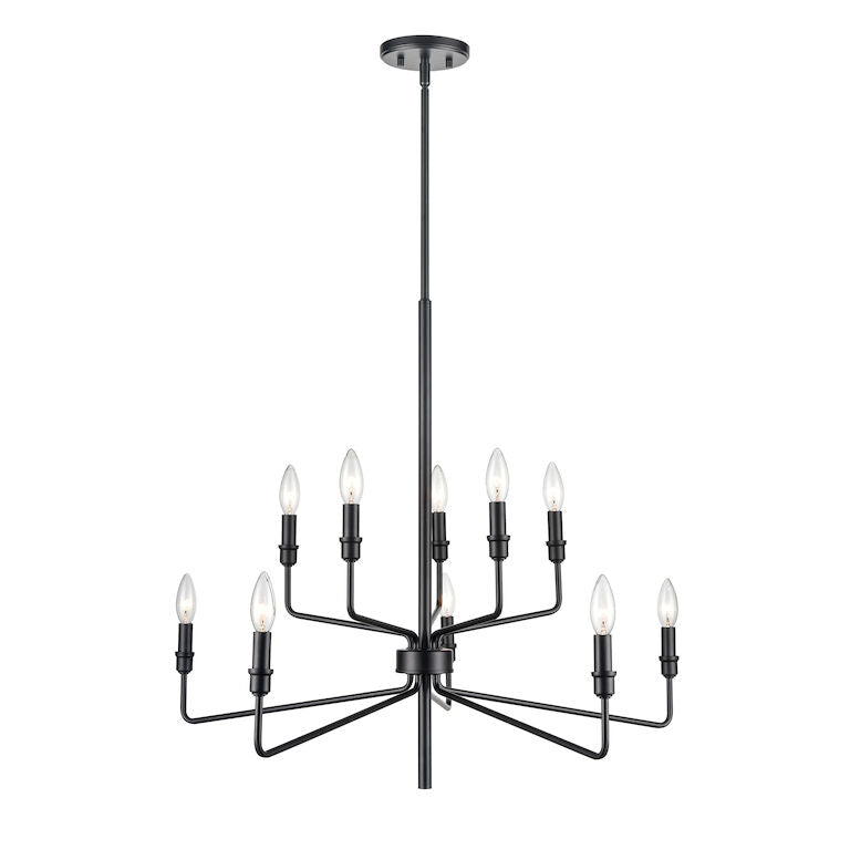 SAGINAW 34'' WIDE 10-LIGHT CHANDELIER ALSO AVAILABLE IN SATIN NICKEL