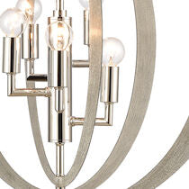 RETRO RINGS 19'' WIDE 5-LIGHT CHANDELIER---CALL OR TEXT 270-943-9392 FOR AVAILABILITY