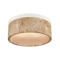 ENGEL 12'' WIDE 2-LIGHT BLEACHED BURL FLUSH MOUNT---CALL OR TEXT 270-943-9392 CALL FOR AVAILABILITY