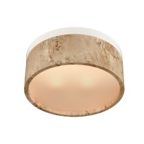 ENGEL 12'' WIDE 2-LIGHT BLEACHED BURL FLUSH MOUNT---CALL OR TEXT 270-943-9392 CALL FOR AVAILABILITY