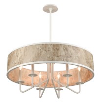 ENGEL 30'' WIDE 6-LIGHT BLEACHED BURL CHANDELIER---CALL OR TEXT 270-943-9392 FOR AVAILABILITY