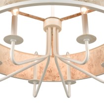 ENGEL 30'' WIDE 6-LIGHT BLEACHED BURL CHANDELIER---CALL OR TEXT 270-943-9392 FOR AVAILABILITY