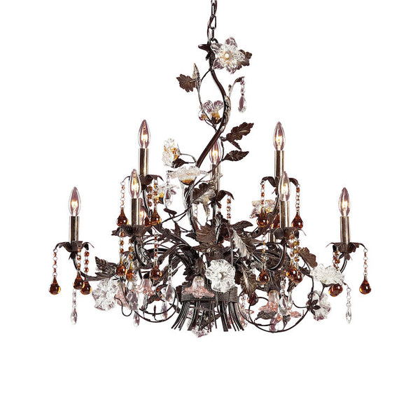 CRISTALLO FIORE 33'' WIDE 9-LIGHT CHANDELIER