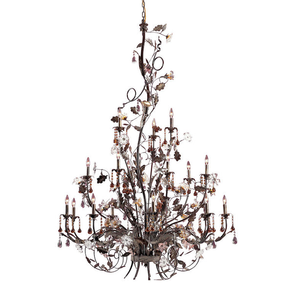 CRISTALLO FIORE 56'' WIDE 18-LIGHT CHANDELIER---CALL OR TEXT 270-943-9392 FOR AVAILABILITY