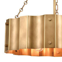 CLAUSTEN 21'' WIDE 4-LIGHT BRASS CHANDELIER