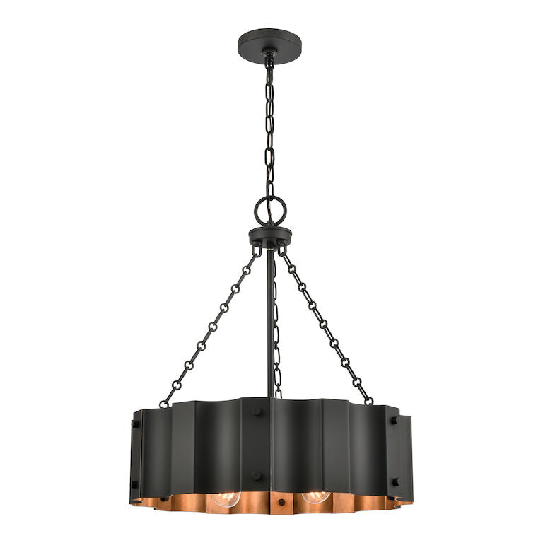 CLAUSTEN 21'' WIDE 4-LIGHT BLACK CHANDELIER---CALL OR TEXT 270-943-9392 FOR AVAILABILITY