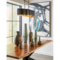 CLAUSTEN 37'' WIDE 4-LIGHT ISLAND CHANDELIER AVAILABLE IN MATTE NICKEL@$993.60 IN BLACK @$910.80 & BRASS @$1,071.80---CALL OR TEXT 270-943-9392 FOR AVAILABILITY