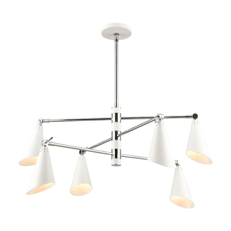 CALDER 36'' WIDE 6-LIGHT CHANDELIER ALSO AVAILABLE IN NATURAL