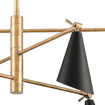 CALDER 36'' WIDE 6-LIGHT CHANDELIER ALSO AVAILABLE IN NATURAL