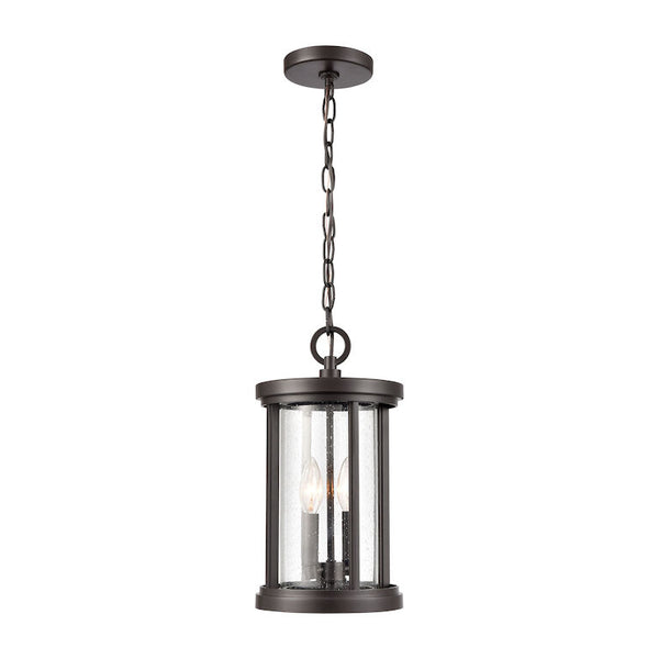 BRISON 8'' WIDE 2-LIGHT OUTDOOR PENDANT ALSO AVAILABLE IN VINTAGE BRASS - King Luxury Lighting