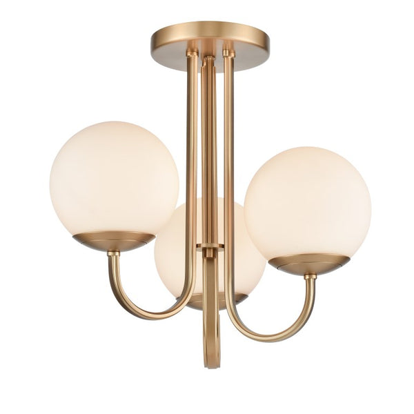 CAROLINE 16'' WIDE 3-LIGHT SEMI FLUSH MOUNT