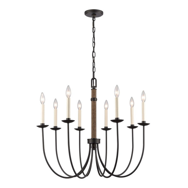 NEVILLE 28'' WIDE 8-LIGHT CHANDELIER---ALSO AVAILABLE IN NATURAL BRASS