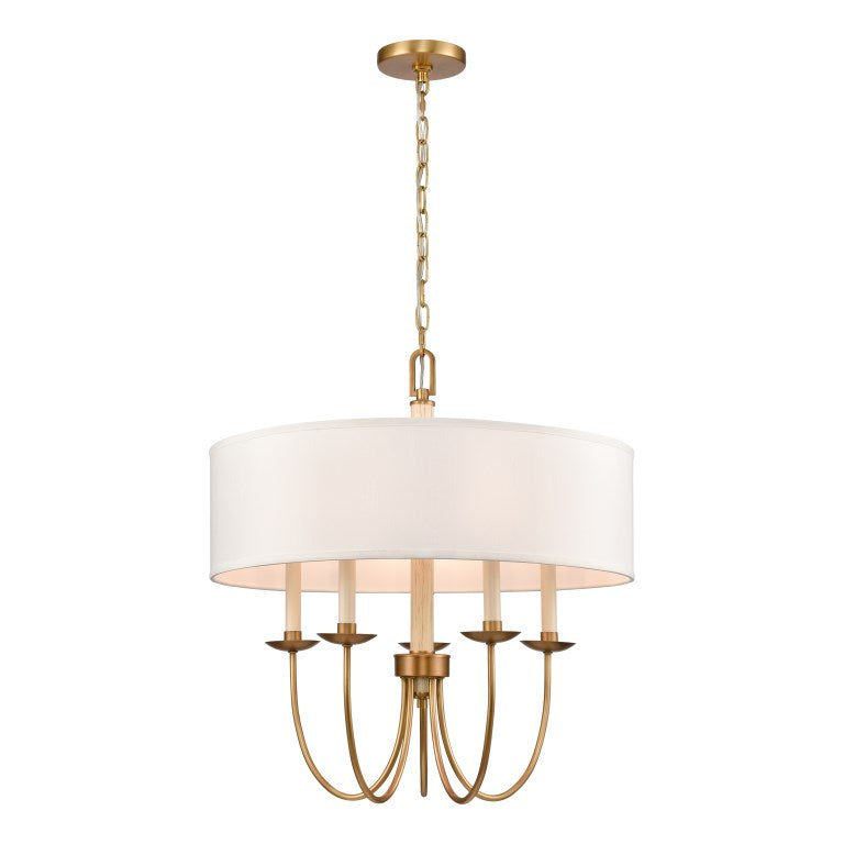 NEVILLE 23'' WIDE 5-LIGHT CHANDELIER ALSO AVAILABLE IN NATURAL BRASS