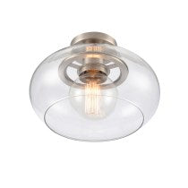 CLEMENT 13'' WIDE 1-LIGHT ANTIQUE NICKEL SEMI FLUSH MOUNT ALSO AVAILABLE IN MATTE BLACK CALL OR TEXT 270-943-9392 FOR AVAILABILITY IN BRUSHED GOLD