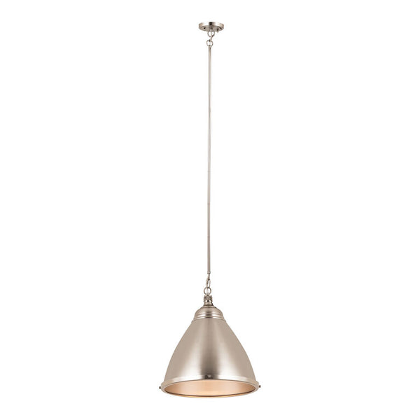 KATELYN 15'' WIDE 1-LIGHT PENDANT ALSO AVAILABLE IN BRUSHED STEEL, DARK BRONZW, OR WHITE