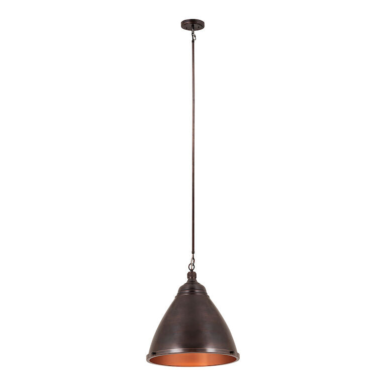 KATELYN 15'' WIDE 1-LIGHT PENDANT ALSO AVAILABLE IN BRUSHED STEEL, DARK BRONZW, OR WHITE