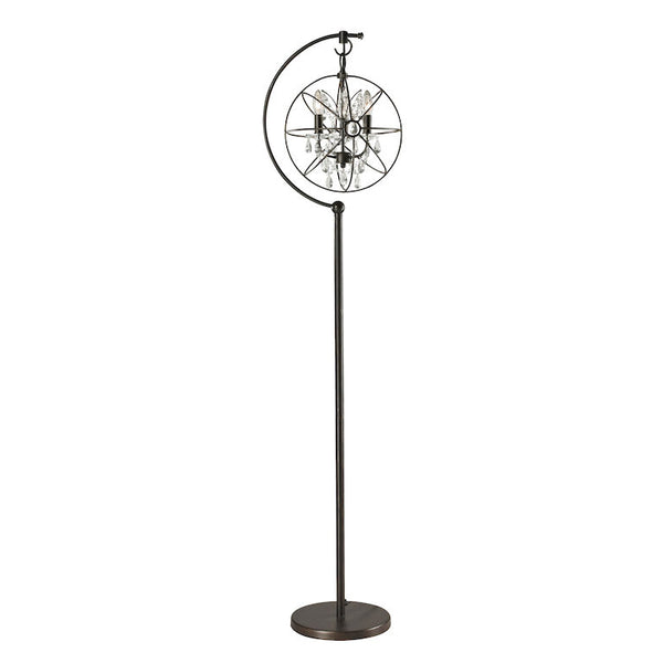 RESTORATION GLOBE 69'' HIGH 3-LIGHT FLOOR LAMP - King Luxury Lighting