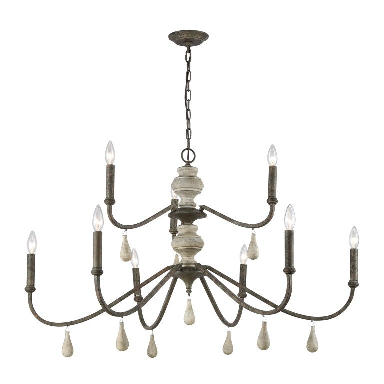 FRENCH CONNECTION 42'' WIDE 9-LIGHT CHANDELIER