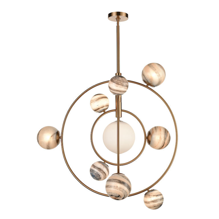 ORBITAL 35'' WIDE 10-LIGHT CHANDELIER---CALL OR TEXT 270-943-9392 FOR AVAILABILITY