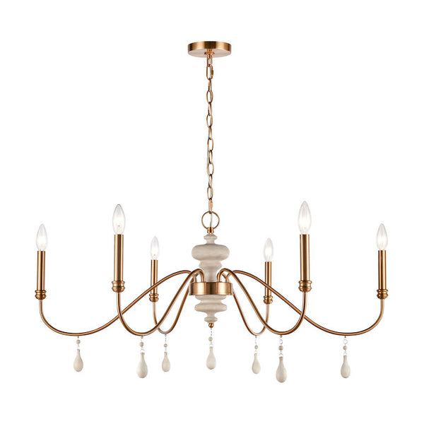 FRENCH CONNECTION 38'' WIDE 6-LIGHT CHANDELIER ALSO AVAILABLE IN SATIN BRASS---CALL OR TEXT 270-943-9392 FOR VILBILITY