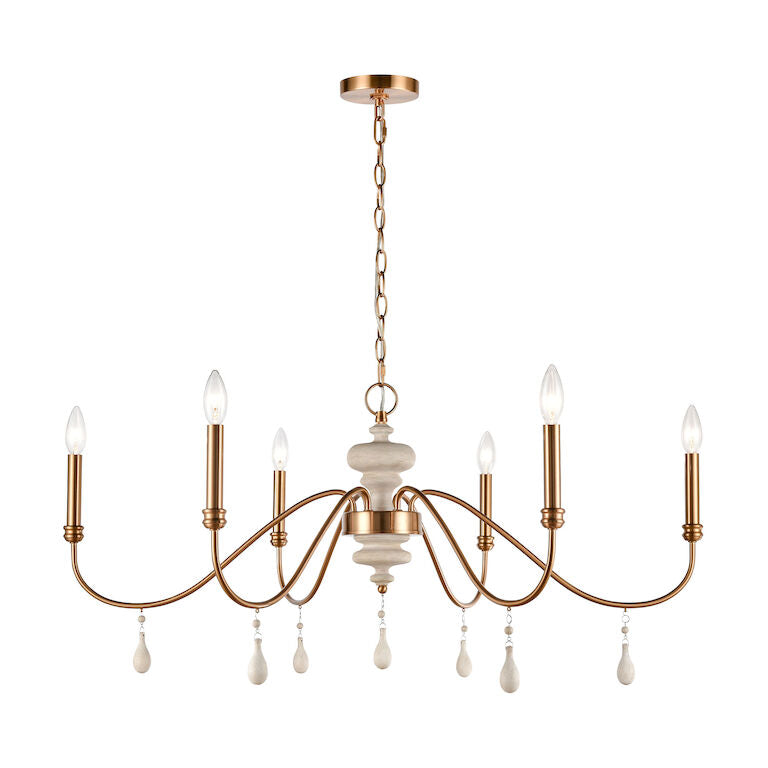 FRENCH CONNECTION 38'' WIDE 6-LIGHT CHANDELIER ALSO AVAILABLE IN SATIN BRASS---CALL OR TEXT 270-943-9392 FOR VILBILITY